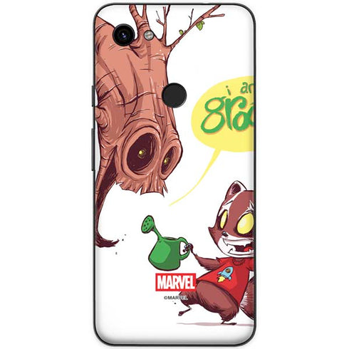 Marvel Rocket Raccoon and Groot Tall Tails Google Pixel 3a Skin